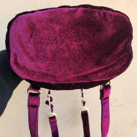 Velvet Quilted Mini Backpack - Picture 10 of 11